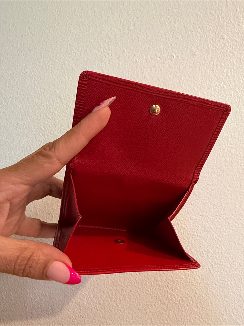 Louis Vuitton epi Textured Red Compact Wallet - Picture 12 of 13